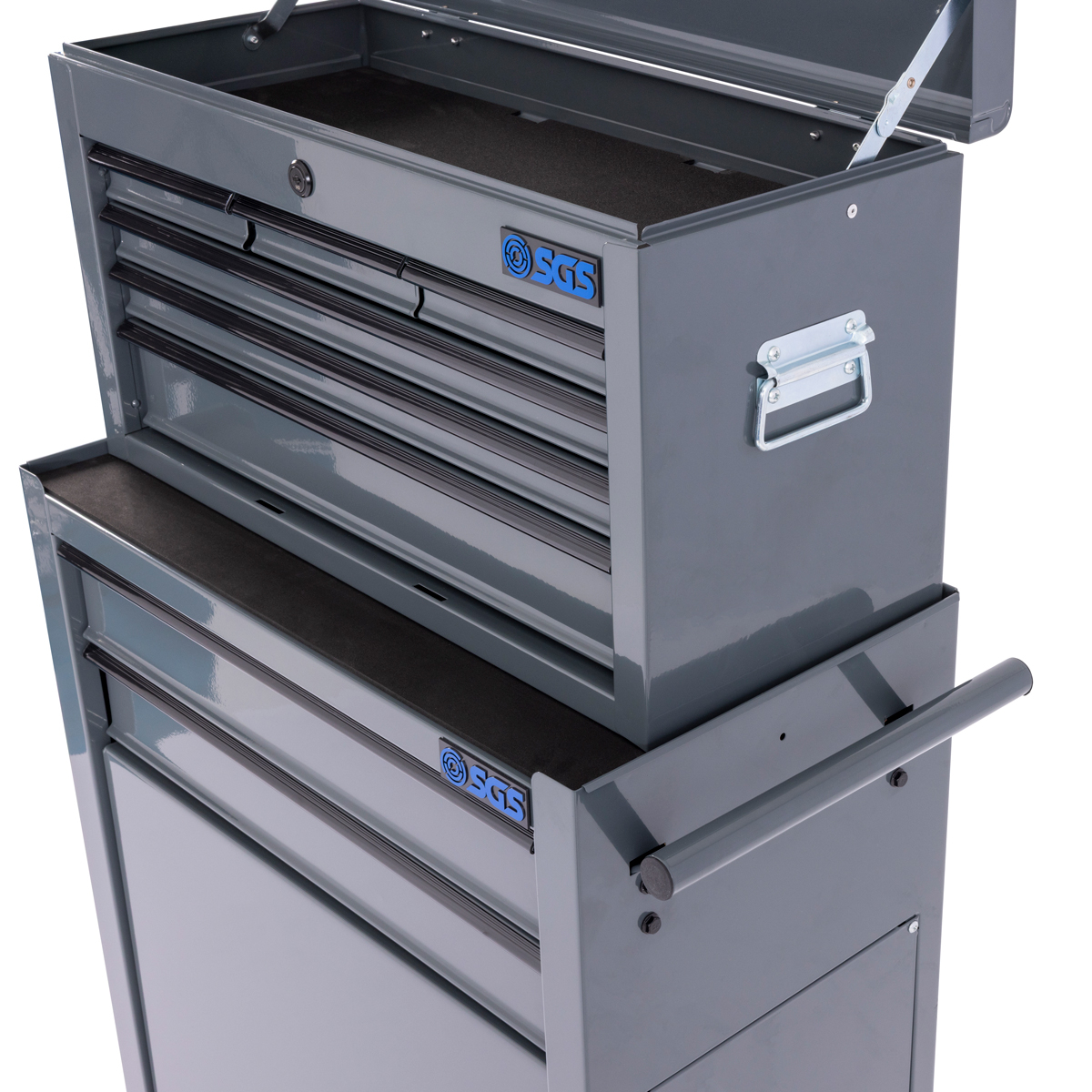 SGS Mechanics 8 Drawer Tool Box Chest & Roller Cabinet | Grey